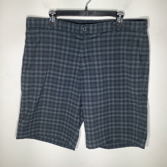 Nike Golf Mens‎ Dri Fit Golf Shorts Black Checkered Size 38 - Picture 2 of 7